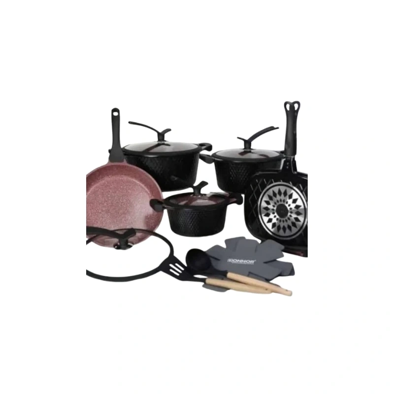 15pcs Non Stick Cookware Set with Utensils1