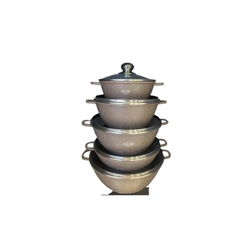 Uakeen Granite Nonstick Pot Set - 10 Pieces