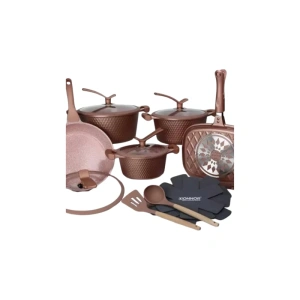15pcs Non Stick Cookware Set with Utensils