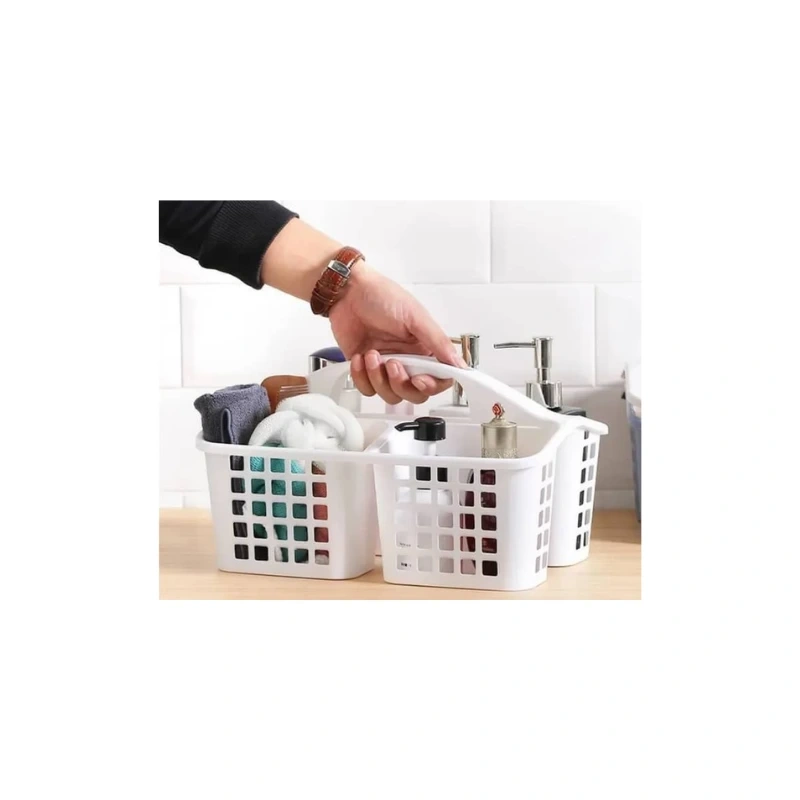 Portable Plastic Shower Caddy Organizer with Handle1