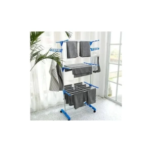 3-Tier Foldable Clothes Drying Rack with Wheels