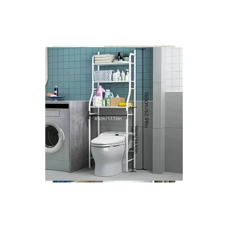 3-Tier Over-the-Toilet Bathroom Storage Rack Organizer