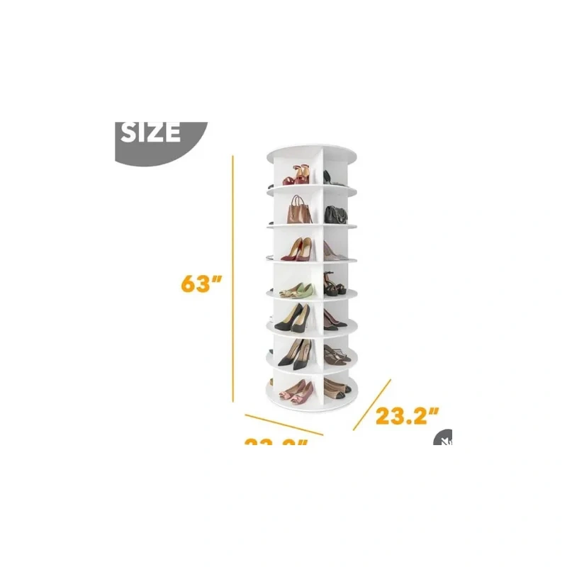 SpaceAid 7-Tier Rotating Shoe Rack Tower Organizer