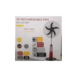 Century 18 Inch Rechargeable Fan with LED Light & Remote