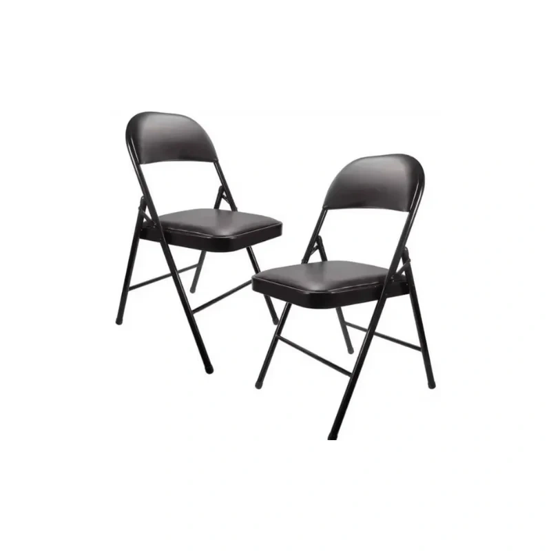 Modern Tempered Glass Table Set with Two Folding Chairs2