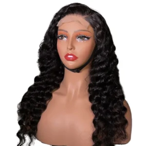 20”4*4 Luscious Deep Wave Lace Front Wig - 100% Virgin Human Hair