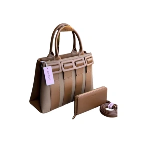 Bagco Structured Tote Bag & Wallet Set - Stylish Ladies Handbag with Strap5