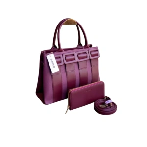 Bagco Structured Tote Bag & Wallet Set - Stylish Ladies Handbag with Strap4