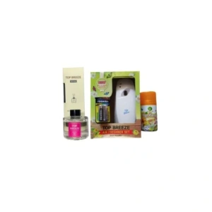 Top Breeze Air Freshener Set - Automatic Spray & Reed Diffuser