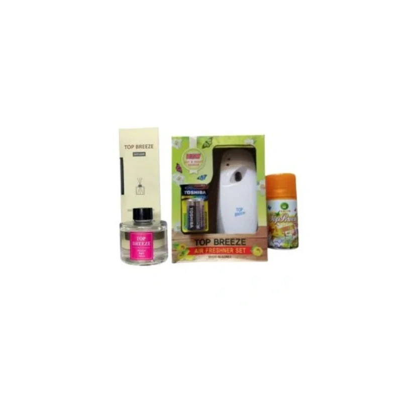 Top Breeze Air Freshener Set - Automatic Spray & Reed Diffuser