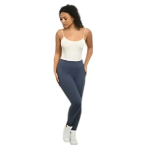 Dusty Blue Yoga Leggings – High-Waisted & Ultra-Comfortable