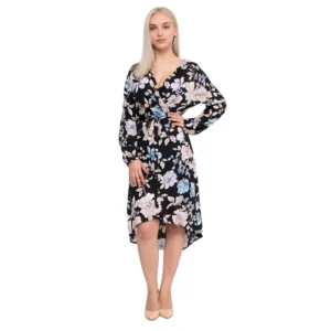 Beautiful Plus Size Floral Wrap Dress – Effortlessly Chic & Flattering