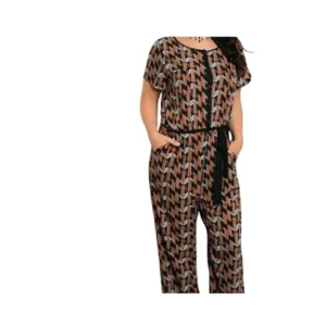 Beautiful Women's Patterned Jumpsuit with Belt