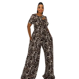 Fierce & Fabulous: Animal Print Plus Size Two-Piece Set
