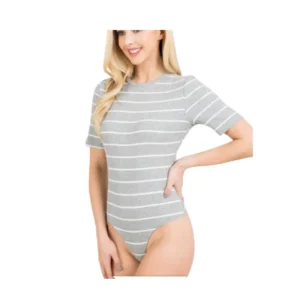 Beautiful Striped Short Sleeve Bodysuit