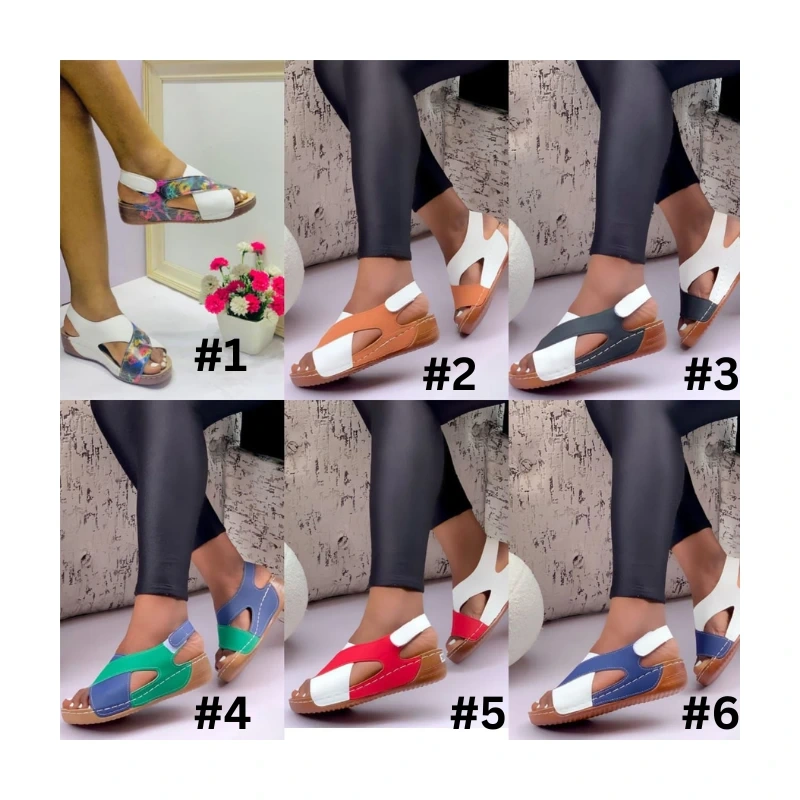 Women's Colorful Casual Comfort Sandals with Arch Support