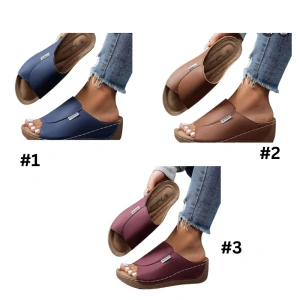 Clasic Women's Comfort Wedge Sandals - Casual Slip-On Style