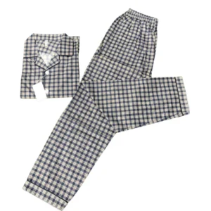 Unisex Classic Plaid Cotton Pajama Set