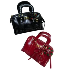 Women's Chic "Zara" Inspired Barrel Bag | Top Handle & Crossbody Satchel with Charms