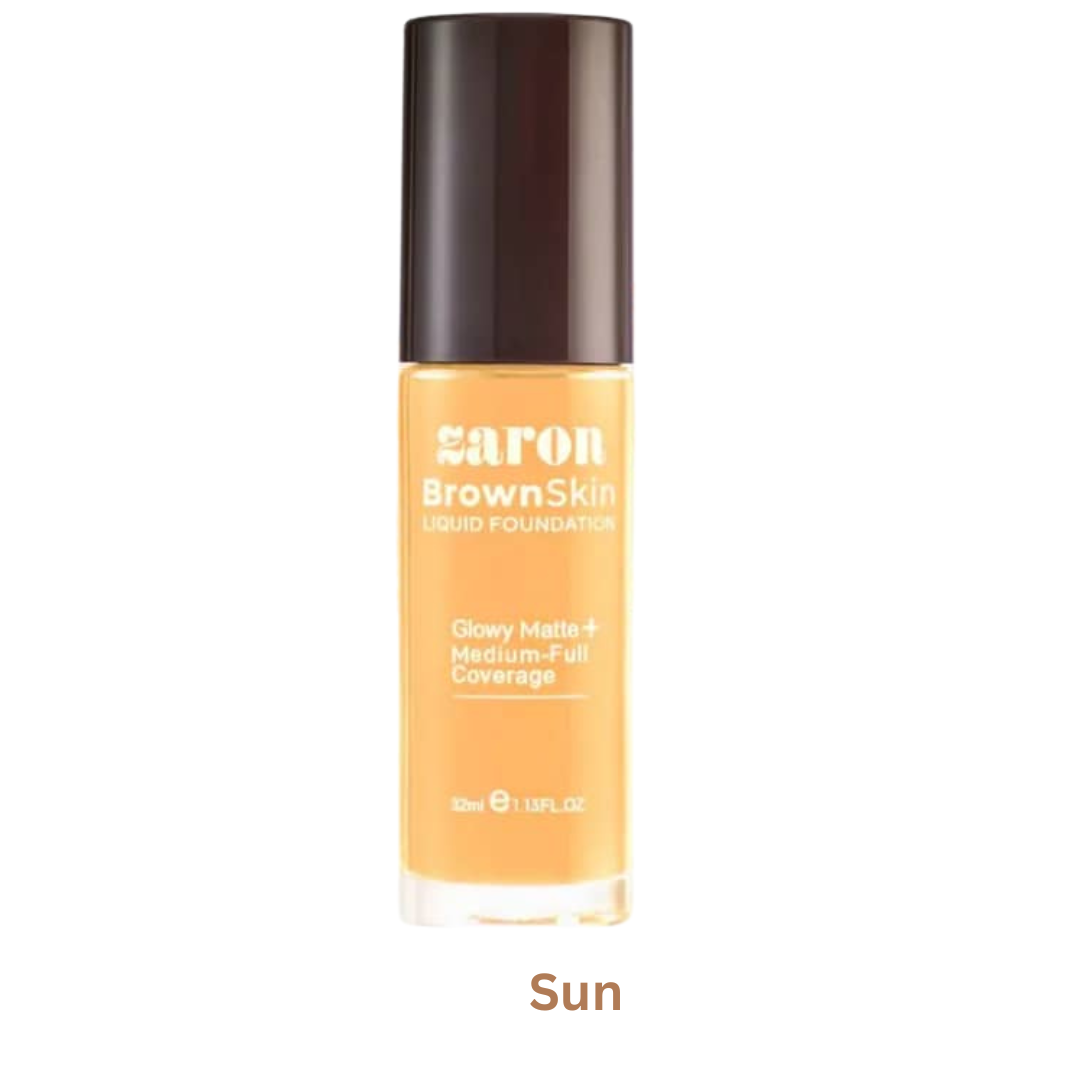 Zaron BrownSkin Liquid Foundation – Glowy Matte + Medium-Full Coverage - Image 4