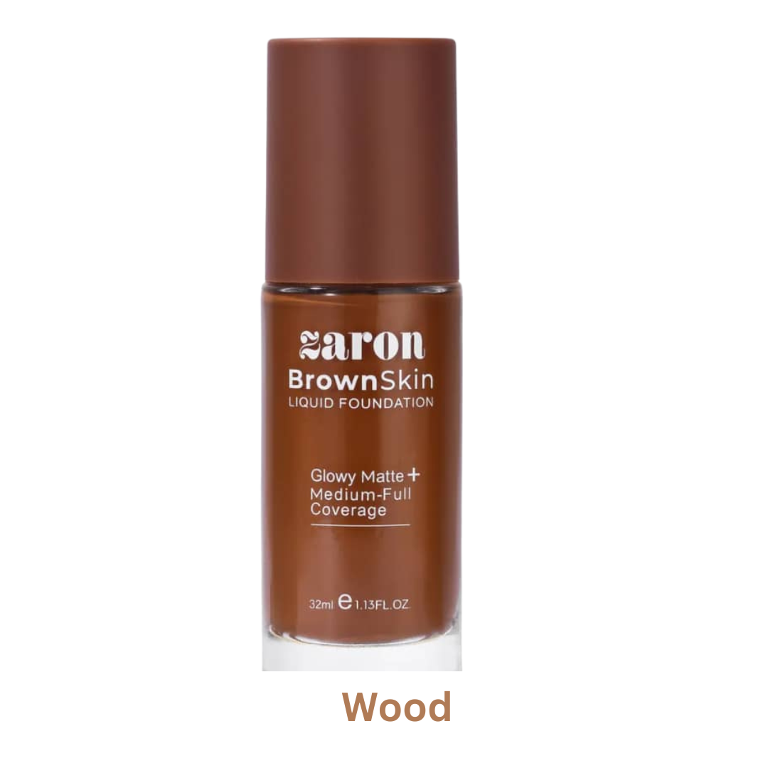 Zaron BrownSkin Liquid Foundation – Glowy Matte + Medium-Full Coverage - Image 5